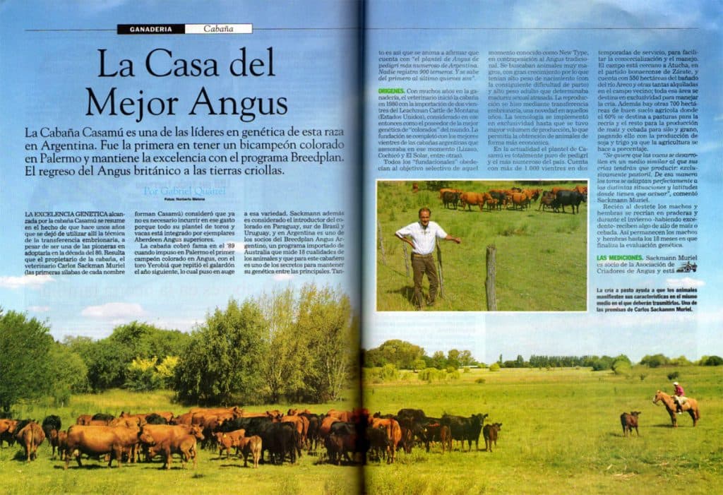 "La casa del mejor Angus" Casamú en revista Super Campo